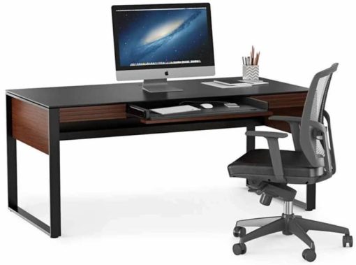BDI Corridor Chocolate Stained Walnut Office Desk - Image 3