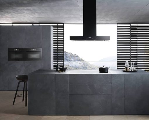 Miele DA 6698 D OBSW Puristic Version 6000 36" Obsidian Black Island Ventilation Hood - Image 2