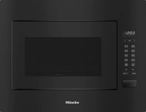 Miele M 2241 SC PureLine 24" Obsidian Black Built-In Microwave Oven
