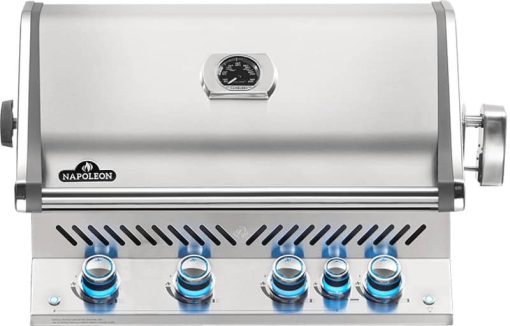 Napoleon Prestige Pro 500 RB Stainless Steel Built-In Liquid Propane Grill With Infrared Rear Burner