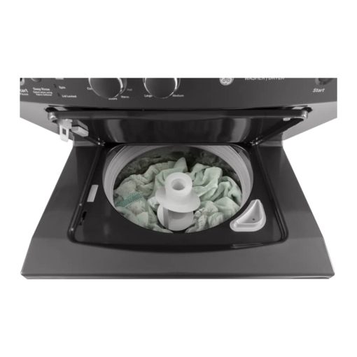 GE Unitized Spacemaker 27" Diamond Grey Stack Washer With Gas Dryer - Image 5