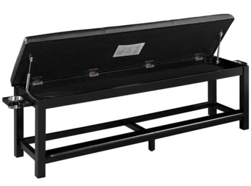 RAM Game Room Black Spectator Storage Bench - Image 3