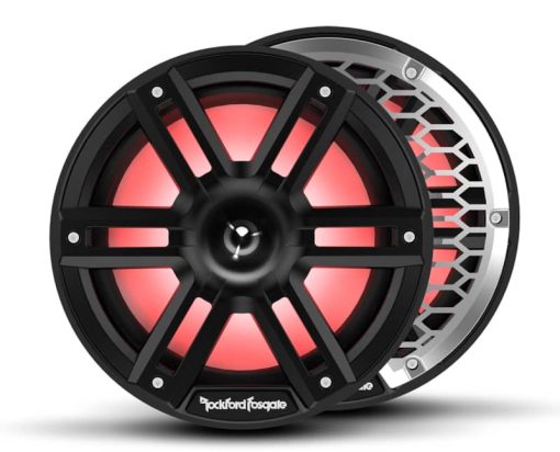Rockford Fosgate M2 8" Color Optix Black Marine 2-Way Horn Speakers (Pair)