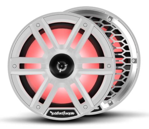 Rockford Fosgate M2 8" Color Optix White Marine 2-Way Horn Speakers (Pair)