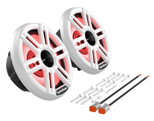 Rockford Fosgate M2 8" Color Optix White Marine 2-Way Horn Speakers (Pair) - Image 6