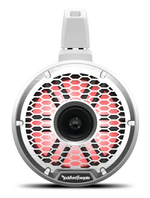 Rockford Fosgate M2 8" Color Optix White Marine 2-Way Horn Wake Tower Speakers (Pair) - Image 4