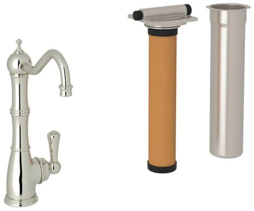 Rohl Perrin & Rowe Edwardian Column Polished Nickel Spout Filter Faucet