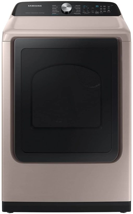 Samsung 7.4 Cu. Ft. Champagne Smart Gas Dryer With Steam Sanitize+