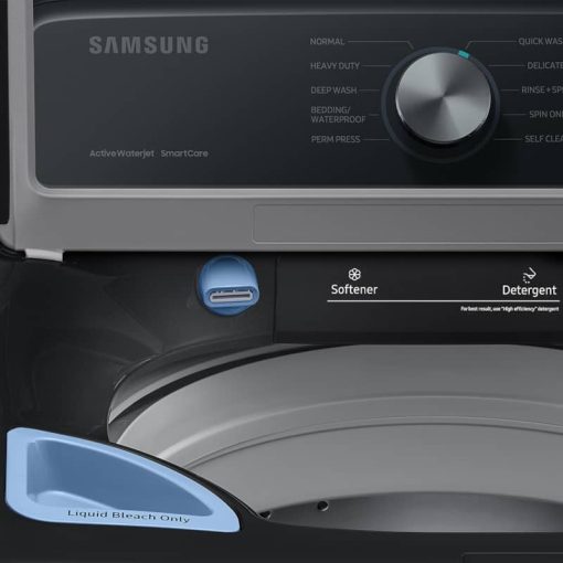 Samsung 4.4 Cu. Ft. Brushed Black Top Load Washer With ActiveWave Agitator And Active WaterJet - Image 9