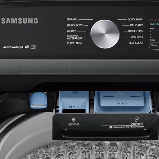 Samsung 5 Cu. Ft. Brushed Black Top Load Washer With Active WaterJet - Image 8