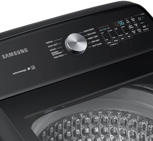 Samsung 5 Cu. Ft. Brushed Black Top Load Washer With Active WaterJet - Image 6