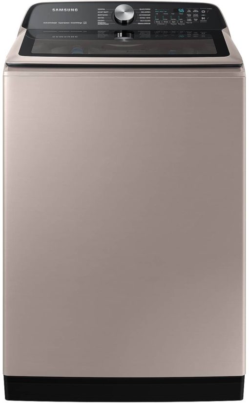 Samsung 5.1 Cu. Ft. Champagne Smart Top Load Washer With ActiveWave Agitator And Super Speed Wash