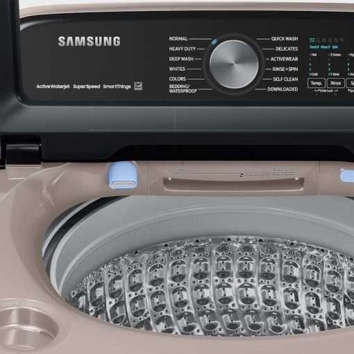 Samsung 5.1 Cu. Ft. Champagne Smart Top Load Washer With ActiveWave Agitator And Super Speed Wash - Image 9