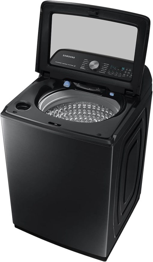 Samsung 5.1 Cu. Ft. Brushed Black Smart Top Load Washer With ActiveWave Agitator And Super Speed Wash - Image 3