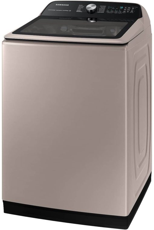 Samsung 5.2 Cu. Ft. Champagne Large Capacity Smart Top Load Washer With Super Speed Wash - Image 6