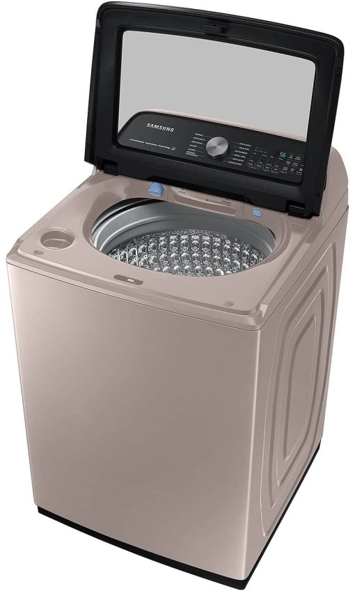 Samsung 5.2 Cu. Ft. Champagne Large Capacity Smart Top Load Washer With Super Speed Wash - Image 3