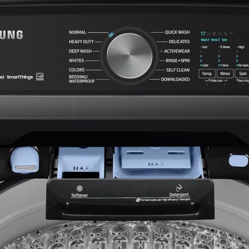 Samsung 5.2 Cu. Ft. Brushed Black Large Capacity Smart Top Load Washer With Super Speed Wash - Image 9