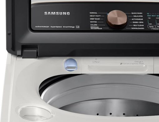 Samsung 5.5 Cu. Ft. Ivory Extra-Large Capacity Smart Top Load Washer With Super Speed Wash - Image 8
