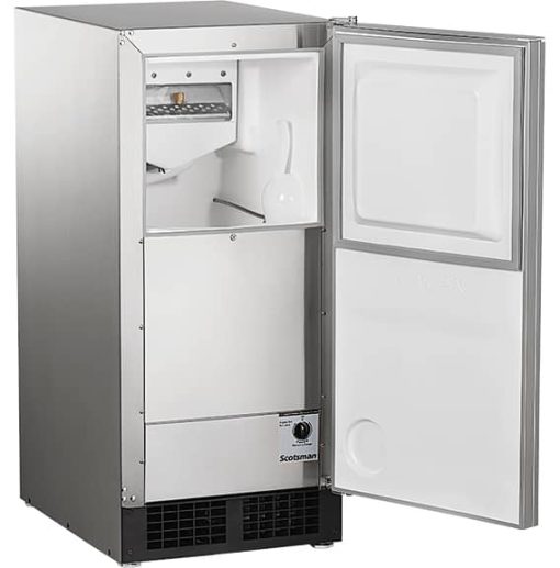 Scotsman Legacy 15" Aluminum Door With Brushed Stainless Steel Cabinet Undercounter Gourmet Ice Machine With Built-In Drain Pump - Image 2