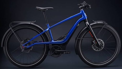 Serial 1 RUSH/CTY Speed Pearl Peacock Blue/Gloss Orange X-Large Electric Bike