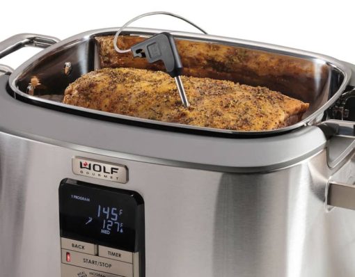 Wolf Gourmet 7 Qt. Stainless Steel Red Knob Multi-Function Cooker - Image 4