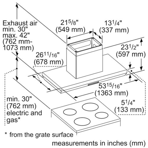 Thermador Professional Series 54" Stainless Steel Box Island Hood - Image 4