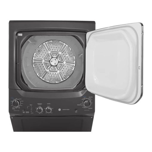 GE Unitized Spacemaker 27" Diamond Grey Stack Washer With Gas Dryer - Image 4