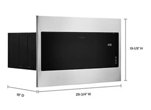 Whirlpool 1.1 Cu. Ft. Stainless Steel Built-In Microwave With Standard Trim Kit - Image 7
