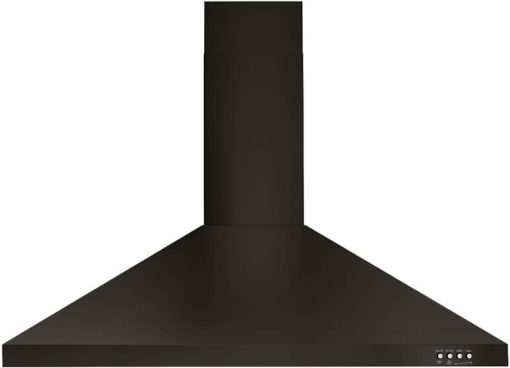 Whirlpool 36" Fingerprint Resistant Black Stainless Steel Contemporary Wall Mount Range Hood