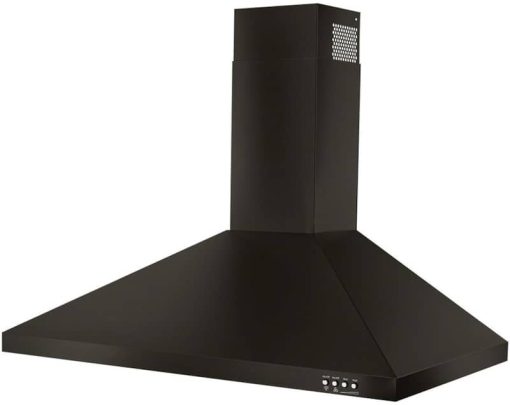 Whirlpool 36" Fingerprint Resistant Black Stainless Steel Contemporary Wall Mount Range Hood - Image 4