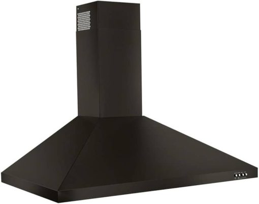 Whirlpool 36" Fingerprint Resistant Black Stainless Steel Contemporary Wall Mount Range Hood - Image 3