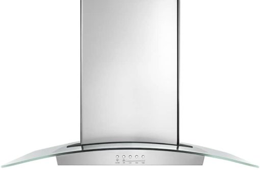 Whirlpool 36" Modern Glass Island Mount Range Hood