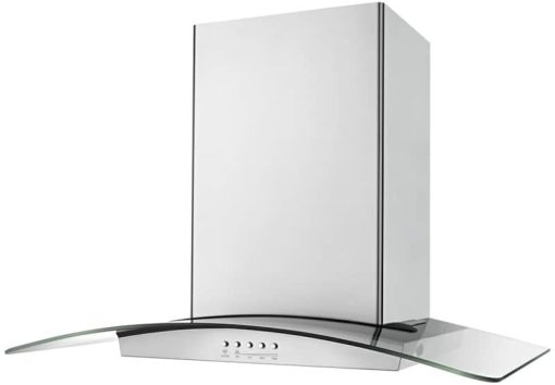 Whirlpool 36" Modern Glass Island Mount Range Hood - Image 4