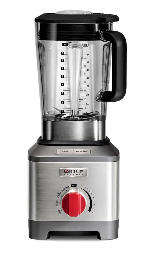 Wolf Gourmet Pro-Performance Stainless Steel Blender w/ Red Knob - Image 3