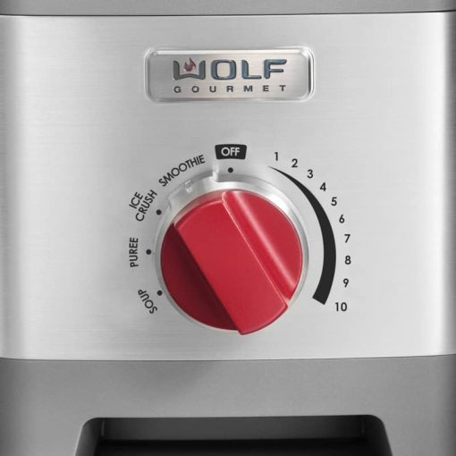 Wolf Gourmet Pro-Performance Stainless Steel Blender w/ Red Knob - Image 5