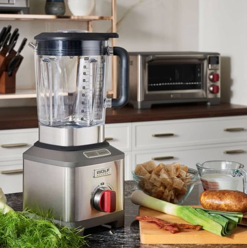 Wolf Gourmet Pro-Performance Stainless Steel Blender w/ Red Knob - Image 7