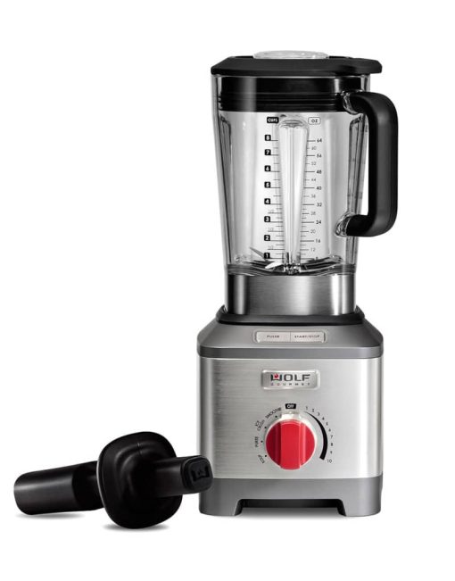 Wolf Gourmet Pro-Performance Stainless Steel Blender w/ Red Knob - Image 4