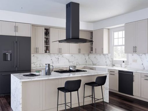 Zephyr 42" Ravenna Black Stainless Steel With Smoke-Gray Glass Island Hood - Image 4