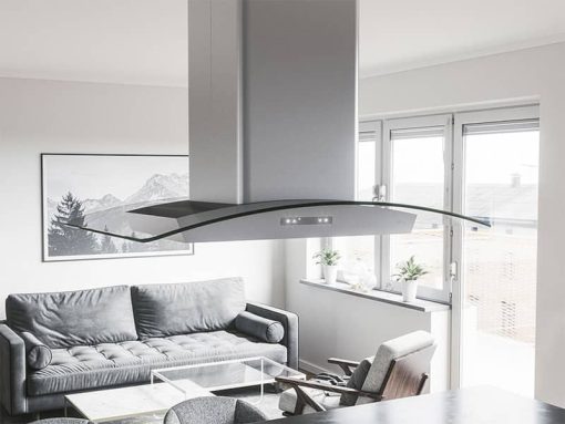 Zephyr Milano 36" Stainless Steel & Glass Island Hood - Image 3