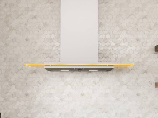 Zephyr Verona 30" Stainless Steel With Glass Chimney Wall Hood - Image 4