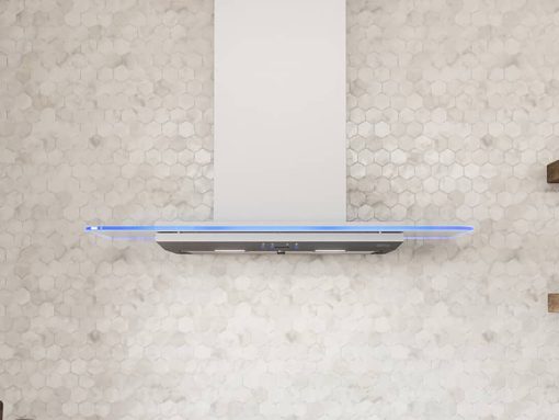 Zephyr Verona 36" Stainless Steel With Glass Chimney Wall Hood - Image 3