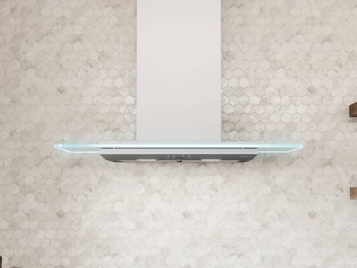 Zephyr Verona 36" Stainless Steel With Glass Chimney Wall Hood - Image 2