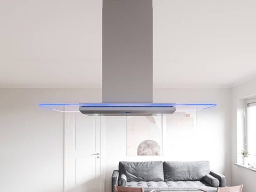 Zephyr Verona 36" Stainless Steel Island Hood With Glass Canopy - Image 3
