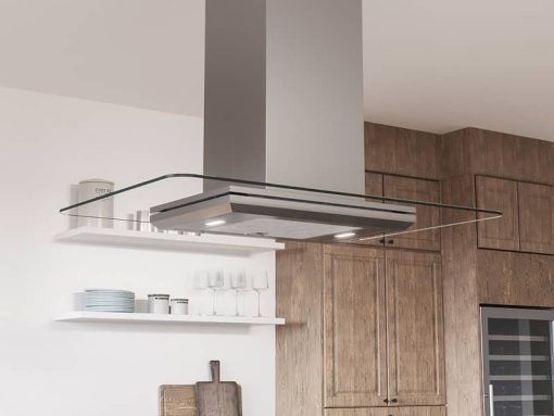 Zephyr Verona 36" Stainless Steel Island Hood With Glass Canopy - Image 7