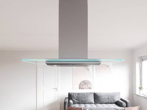 Zephyr Verona 36" Stainless Steel Island Hood With Glass Canopy - Image 2