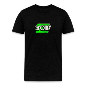 Spotify Retro Logo T-Shirt Classic Crew Neck Cotton T-Shirt