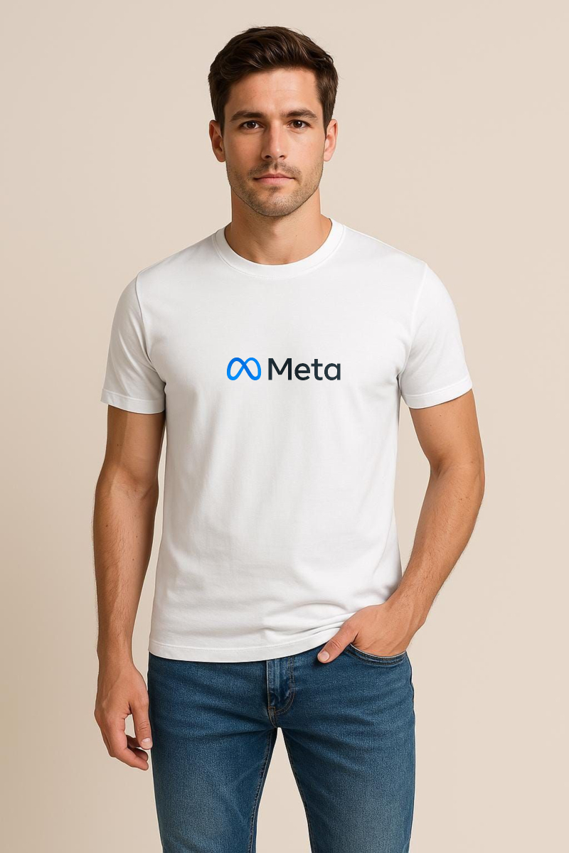 Meta Classic Logo Tee – Stylish & Simple Tech Apparel - Image 3