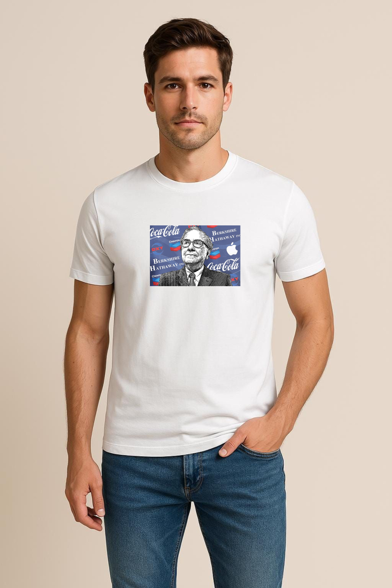 Warren Buffett Graphic T-Shirt – A Tribute to Berkshire Hathaway, Coca-Cola & Apple - Image 4