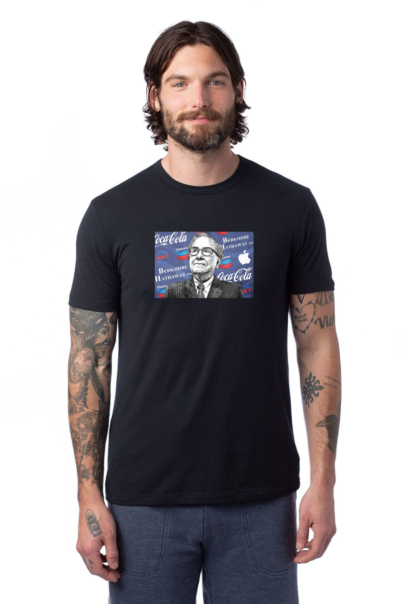 Warren Buffett Graphic T-Shirt – A Tribute to Berkshire Hathaway, Coca-Cola & Apple - Image 3