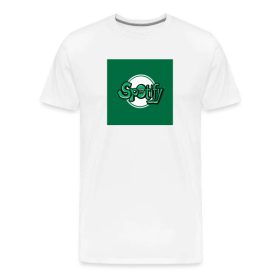 Green Spotify Logo T-Shirt Classic Crew Neck Cotton T-Shirt